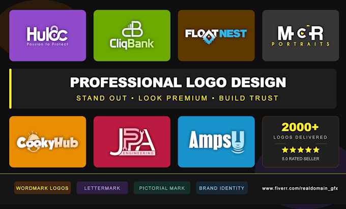 design modern minimalist logo for startups and brands