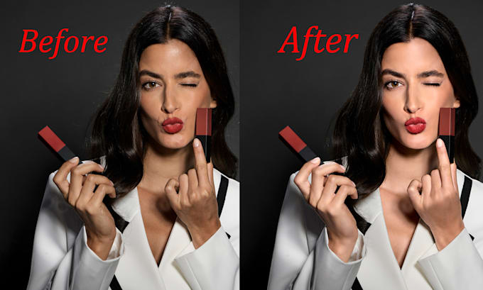 do high end skin retouching, fashion model retouching and photo editing