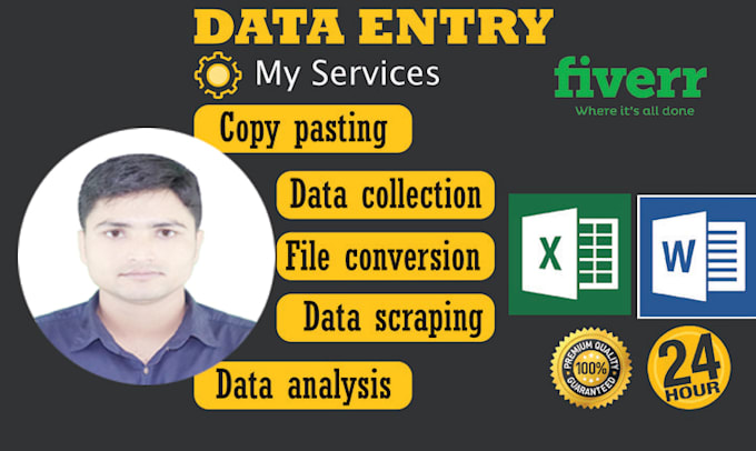 be your virtual assistant for data entry, typing, copy paste