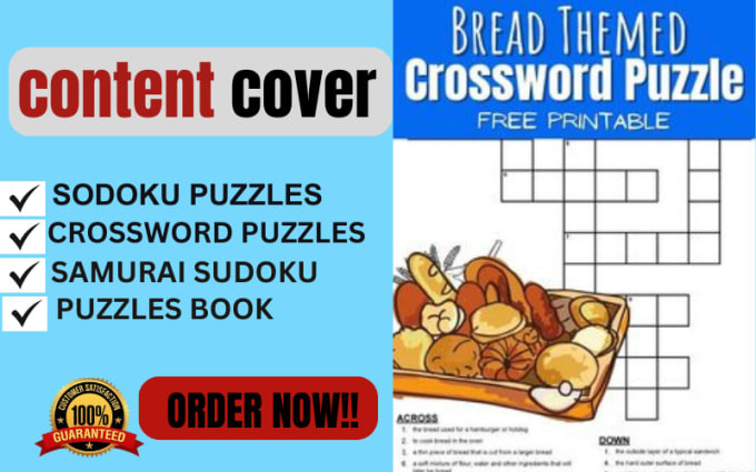 Create sudoku word search crossword puzzle books cover design for