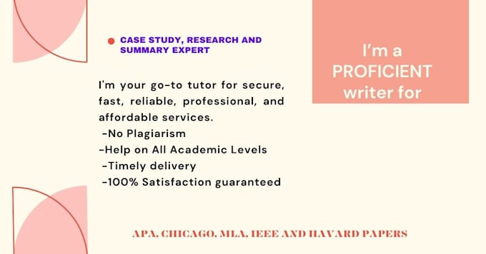 provide excellent research and summary writings within 24 hours