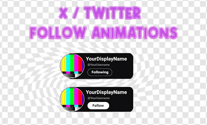 make you x or twitter follow animation