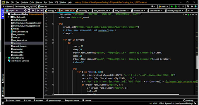 do web automation, selenium automation and python bot development for you