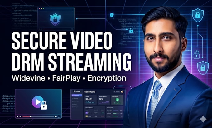 setup drm protected video streaming website