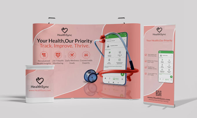 design backdrop, trade show booth, banner and pop up