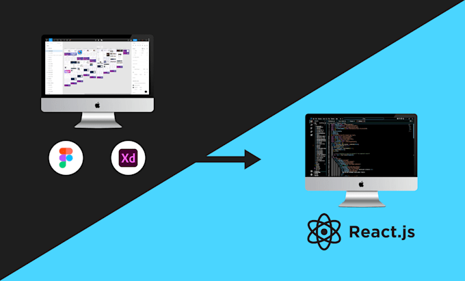 do responsive react website from figma or xd designs
