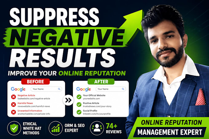 suppress negative google search results and improve online reputation