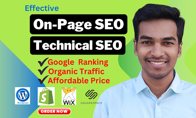 do onpage SEO for shopify wordpress wix for top rank,technical optimization