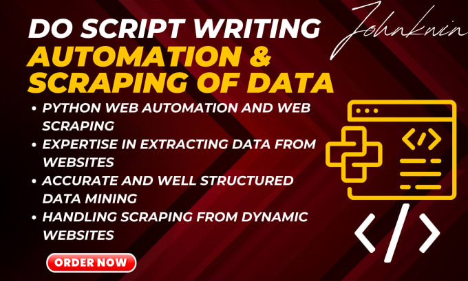 Write scripts for web automation, scraping and data analysis by ...