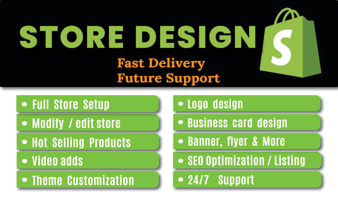 design, redesign shopify store, amazon ebay dropshipping, business store logo