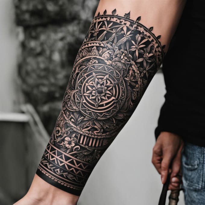 Create tattoo design, custom tattoo design, tattoo sleeve by Lutshified