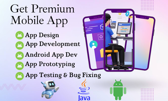 build develop java mobile android app with java development