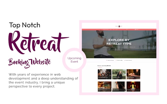 build a booking website for retreats and events