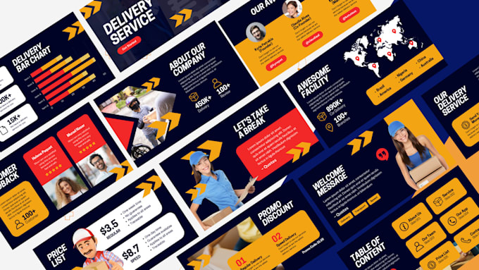 Design investor pitch deck modern powerpoint presentation slides or ...