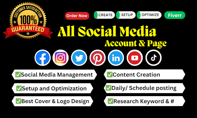 be social media professionally create, setup, optimize and managed