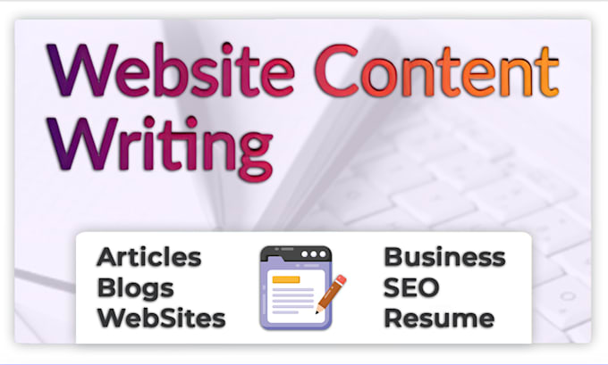 write content for your website