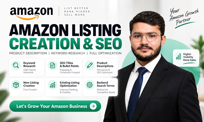 create and optimize amazon product listings with SEO descriptions