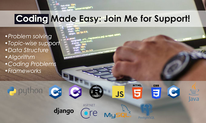 teach and support in programming language and framework