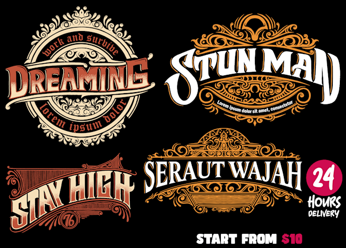 create manual typography and professional writing