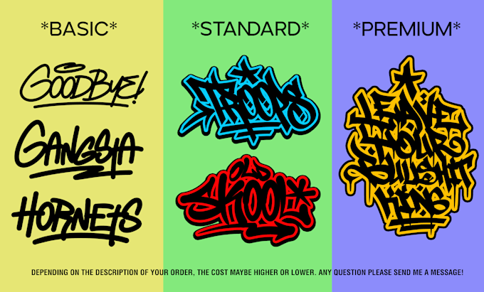 do digital graffiti or tagging for street wear