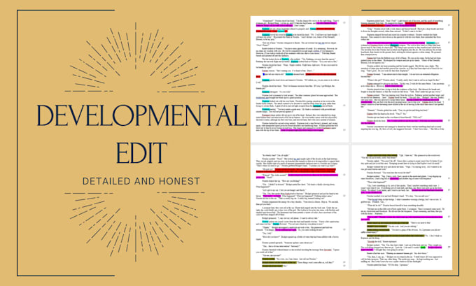 do a developmental edit of your fiction book
