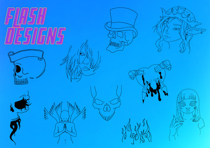 create a sheet of flash tattoos, you pick the theme
