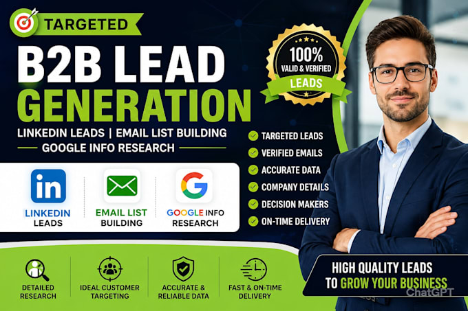 target b2b linkedin leads and email list building