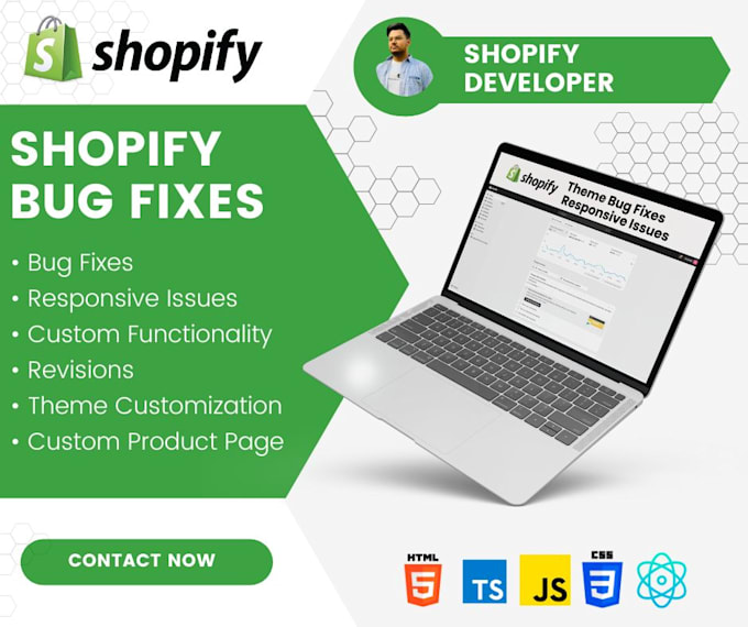 be your shopify expert to bug fix and customize your shopify store