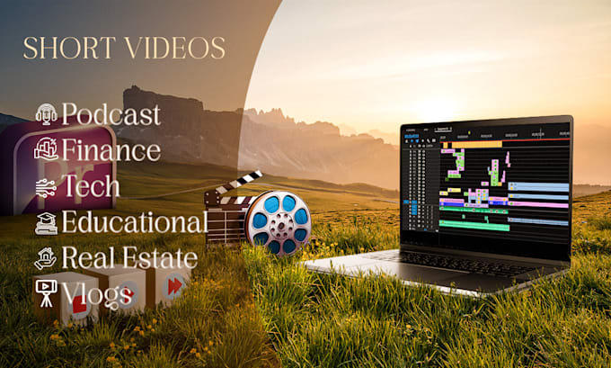 make short video editing, instagram reels, youtube shorts, podcast, tiktok