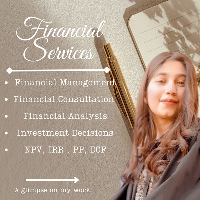 do financial analysis, financial projections, dcf, npv, irr, ratio analysis