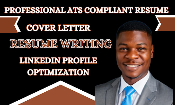 Write ats compliant resume cover letter linkedin profile optimization ...
