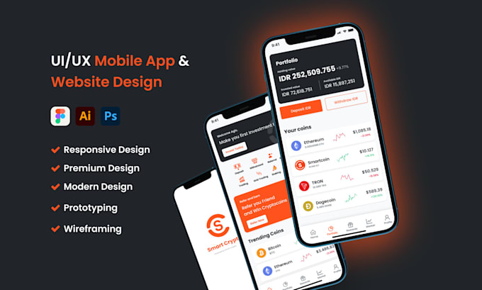 Do modern responsive mobile or website ui ux design in figma by ...