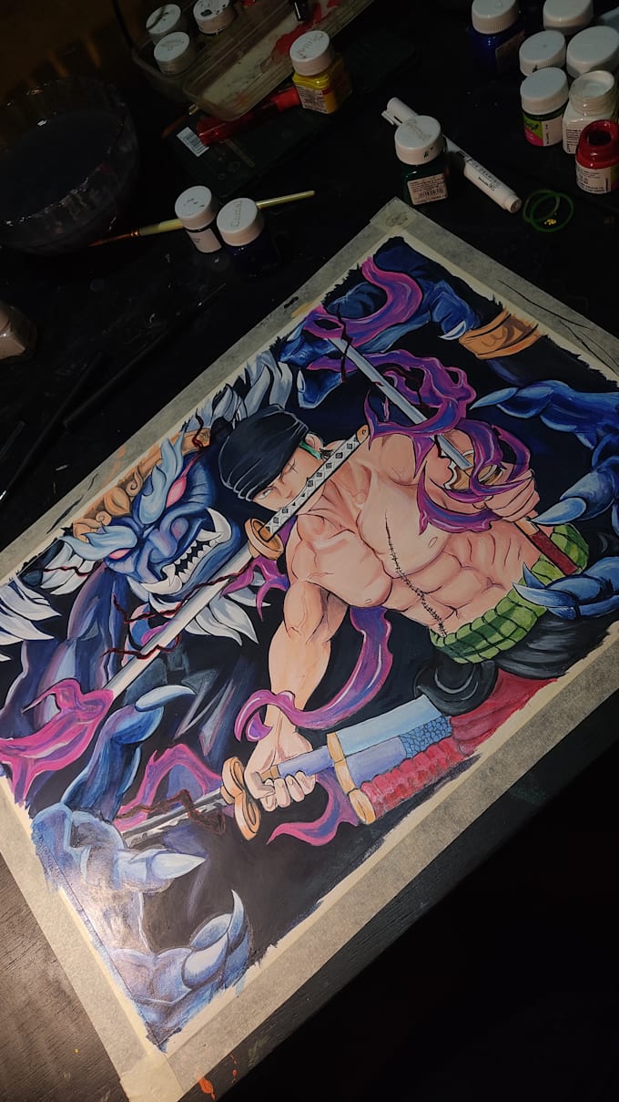 Draw fanart illustration painting anime and cartoons by Naik_vishnu ...