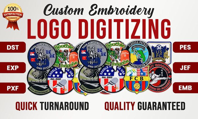 custom embroidery patches, logo digitizing