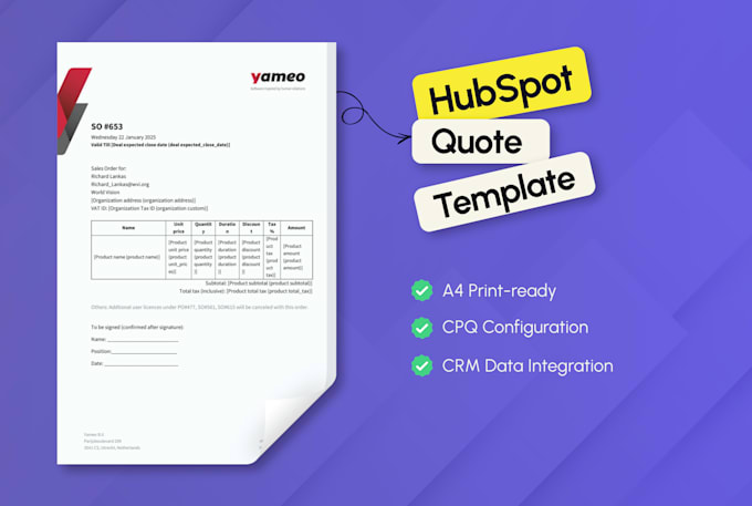 build custom hubspot quote templates with CRM integration