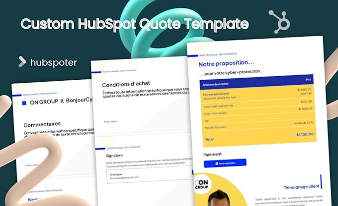 Develop custom hubspot quote template by Ayo hubspoter Fiverr