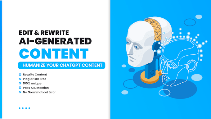 edit, rewrite chatgpt ai generated articles, blogs, content