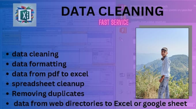 Clean excel spreadsheet, excel data cleaning, data cleanup, super fast ...