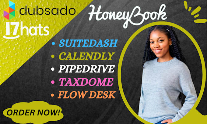 Setup honeybook dubsado suitedash pipedrive notion 17hats crm account