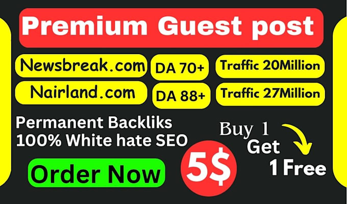 write publish article ,premium guest post service on newsbreak for link building