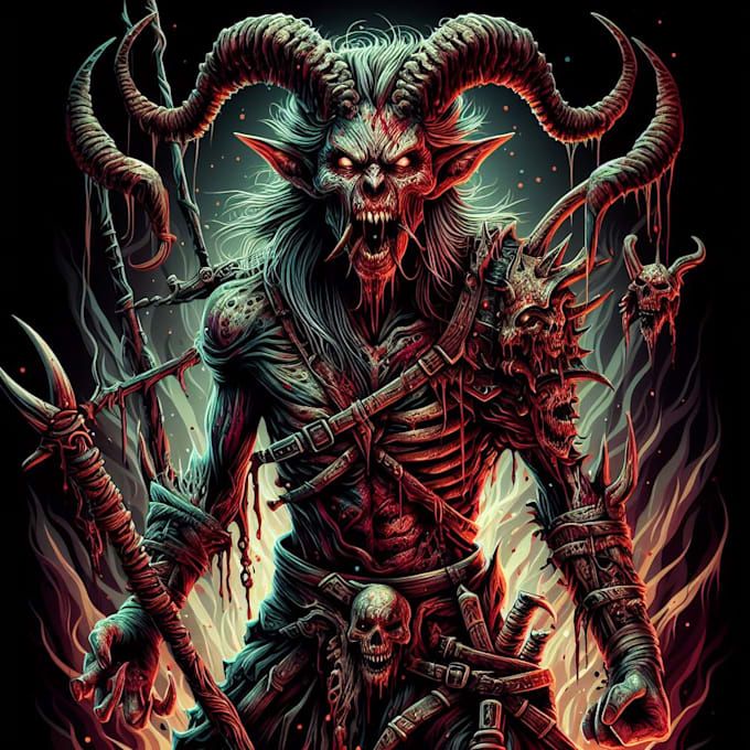 make fantasy horror character and monster art
