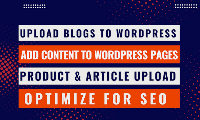 upload, format and publish blog posts on wordpress