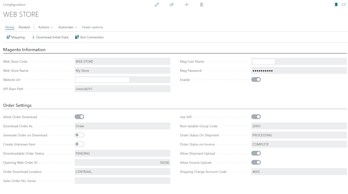 do ms dynamics 365 business central magento integration