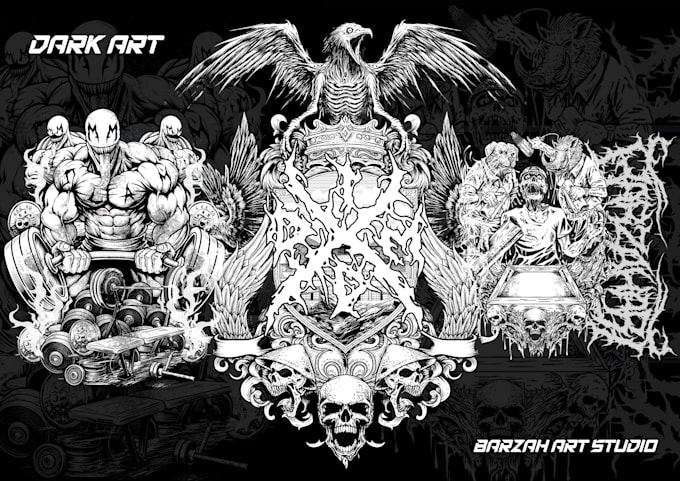 create dark art illustration, cover, bandcamp, thumbnail