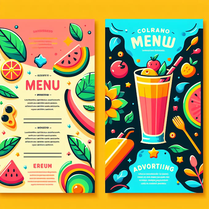 make your menu, price list, flyers etc