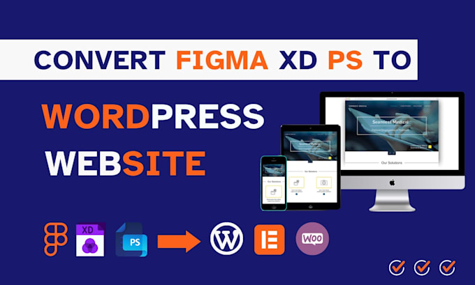convert psd to wordpress figma to wordpress figma to elementor xd to wordpress