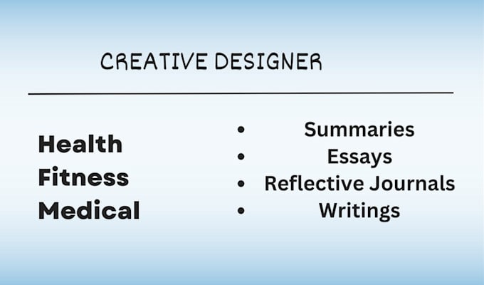 write medical and fitness content as an expert