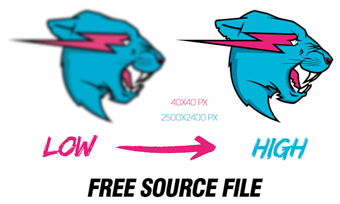 make a low resolution to high resolution increase quality