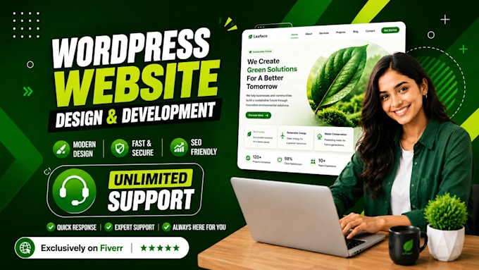 build wordpress website design, custom wordpress website, business website