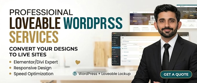 convert lovable ai website to wordpress with elementor